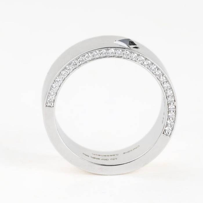 10K Gold Band Salt and Papper Kite Unique Wedding Band for Men or Women