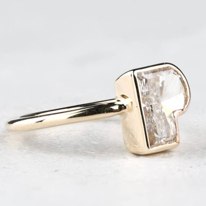P Initial Ring Letter Ring Initial Diamond Ring Letter Solid Gold Rings Diamond