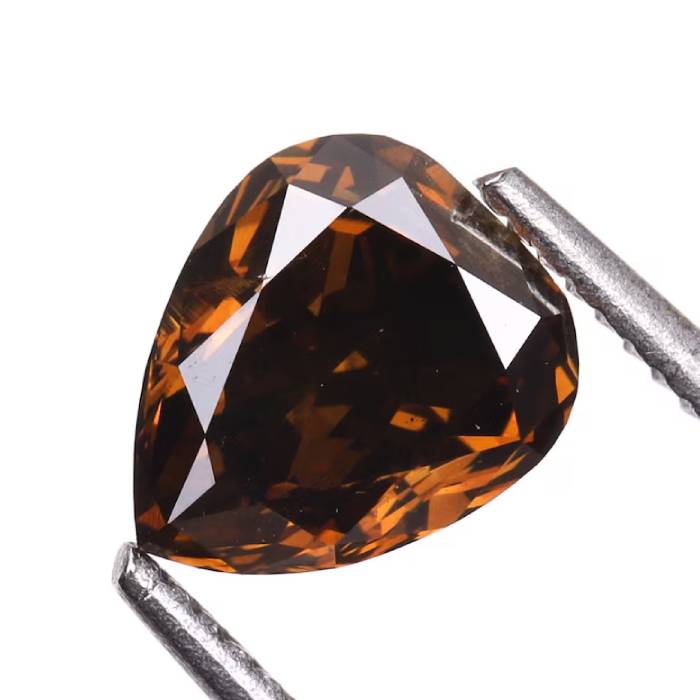 0.54 CT Natural Brown Pear Cut Loose Earth Mined Diamond For Engagement Ring & Wedding Ring