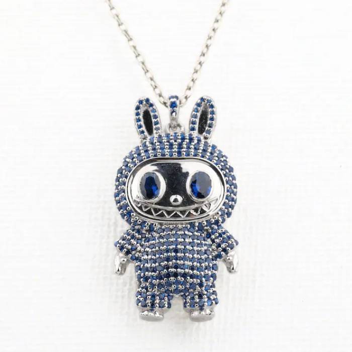 Labubu Pendant Blue Diamond