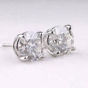 Round Diamond Earrings 6 CT Lab Grown Diamond Stud Earrings