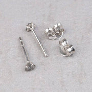 Triangle Earring Studs Pair Salt And Pepper Diamond Studs