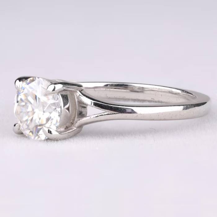 Split Shank Diamond Ring Round Lab Diamond Solitaire Ring