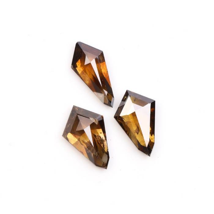 Natural Brown Shield Cut Diamonds for Engagement & Wedding Rings