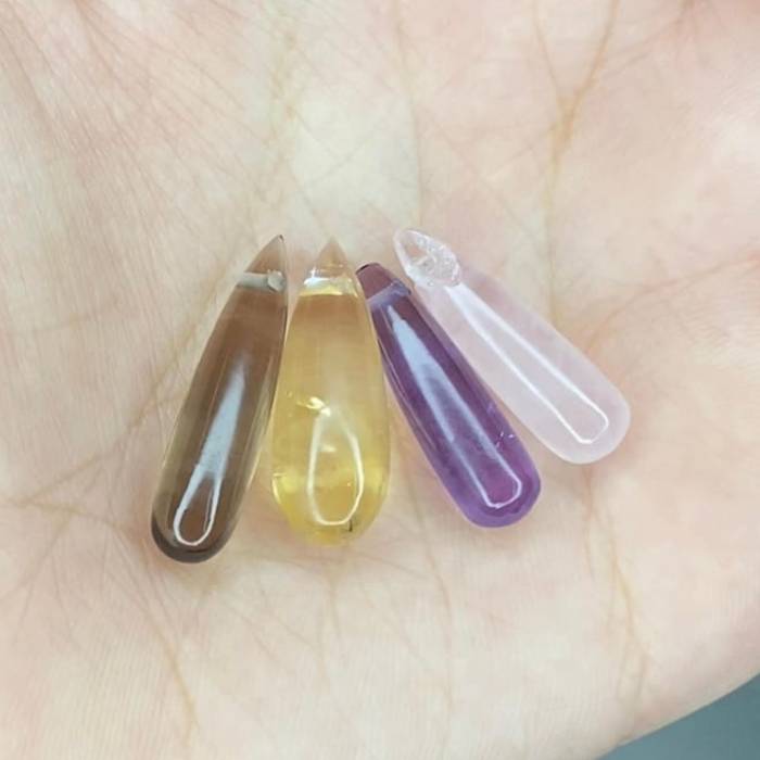 Amethyst Teardrop Beads Drill