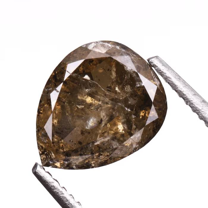 1.16 CT Natural Brown Pear Cut Diamond For Engagement Ring & Wedding Ring
