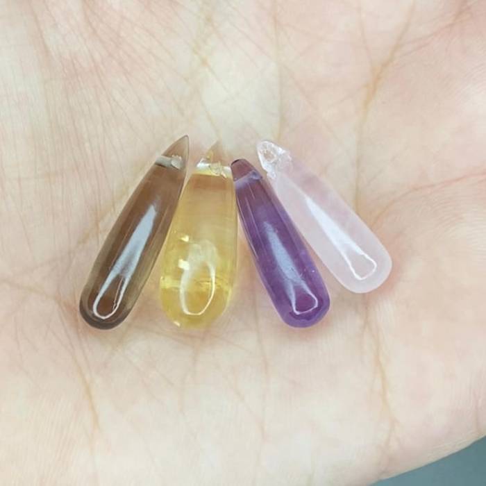 Amethyst Teardrop Beads Drill