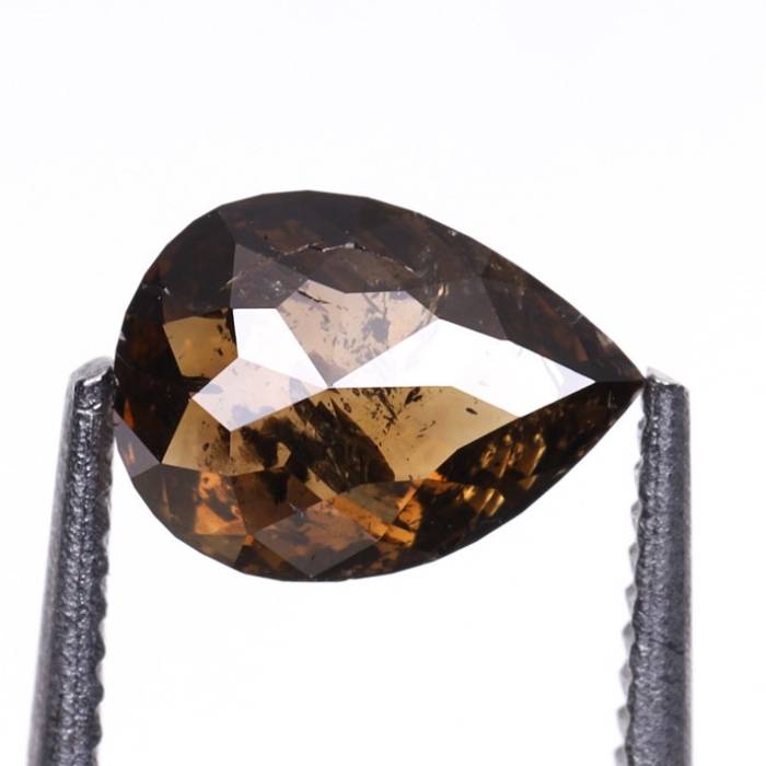 Natural Brown Pear Cut 0.55 CT, 6.1x4.5mm Loose Earth Mined Diamond