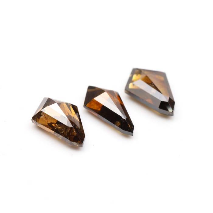 Natural Brown Shield Cut Diamonds for Engagement & Wedding Rings