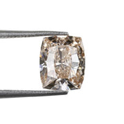 1.78 CT, 7.6 X 6.3 MM Lab Grown Cushion Cut Diamond Brown Diamond For Wedding Ring & Pendant