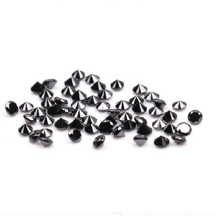 0.15 CT, 2.0 MM Natural Black Round Brilliant Cut Diamond Natural Loose Diamond For Engagement Ring