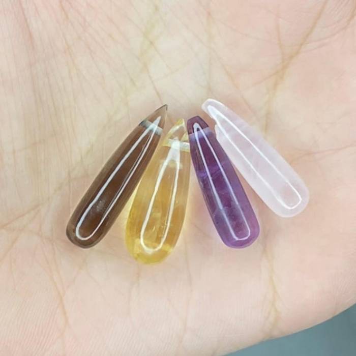 Amethyst Teardrop Beads Drill