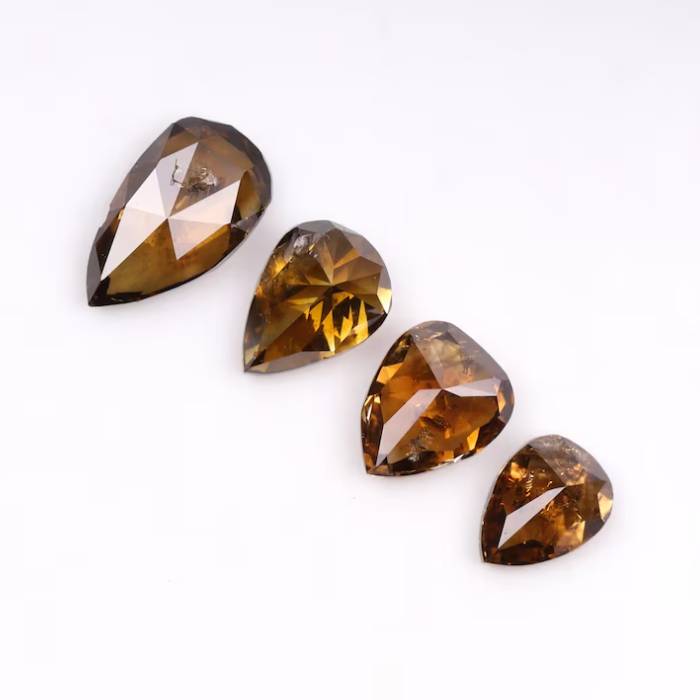 0.80 CT Natural Brown Pear Cut Diamond For Wedding Ring