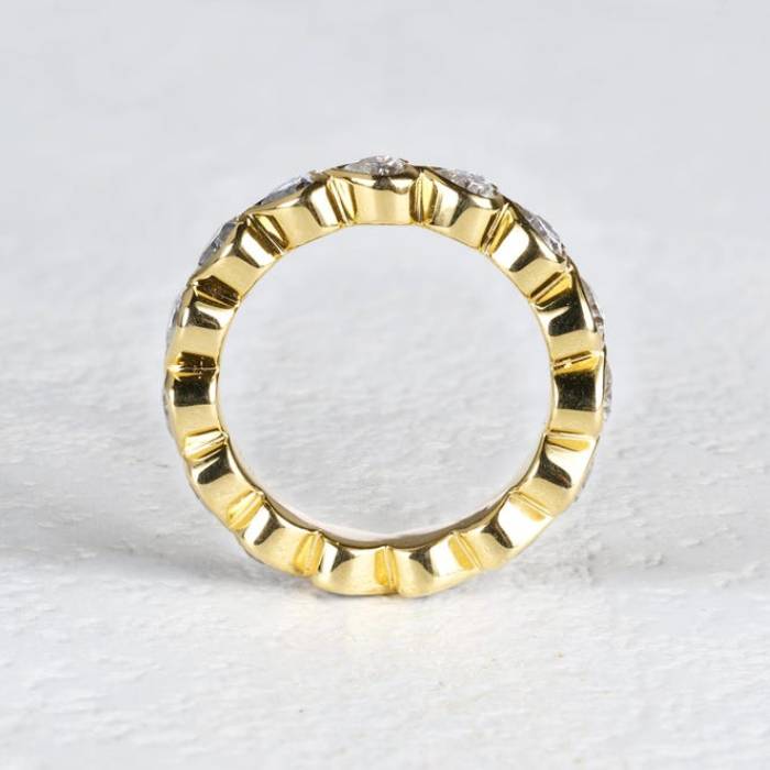 Eternity Band with Heart-Cut Lab Grown Diamonds Perfect for Engagement