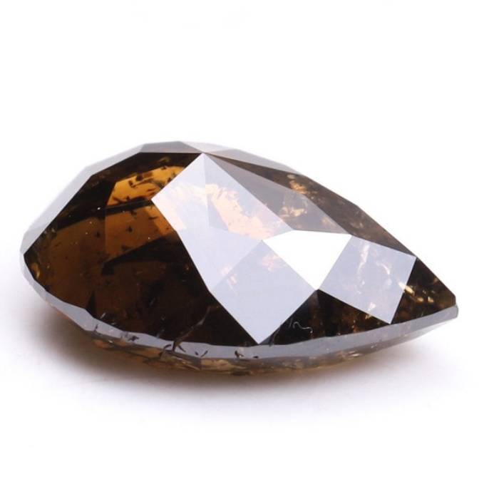 Natural Brown Pear Cut 0.55 CT, 6.1x4.5mm Loose Earth Mined Diamond