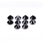 0.38 CT, 2.0 MM Enhanced Black Color Diamond  Round Brilliant Cut Diamond Natural Loose Earth Mined Diamond