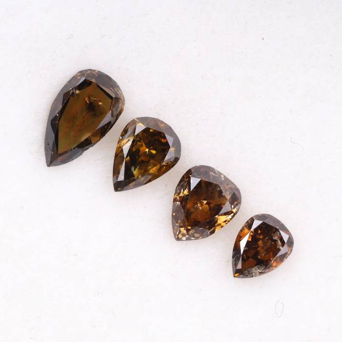 0.80 CT Natural Brown Pear Cut Diamond For Wedding Ring