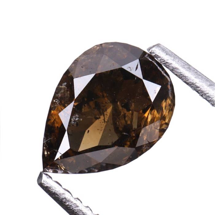 Natural Brown Pear Cut 0.55 CT, 6.1x4.5mm Loose Earth Mined Diamond