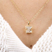 Z Letter Initial Diamond Pendant Solid Gold