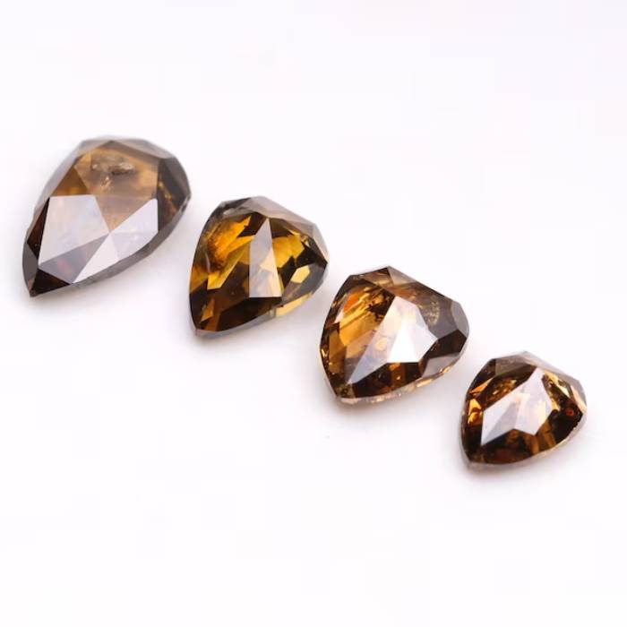 0.80 CT Natural Brown Pear Cut Diamond For Wedding Ring
