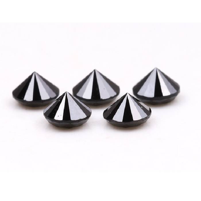 0.15 CT, 2.0 MM Natural Black Round Brilliant Cut Diamond Natural Loose Diamond For Engagement Ring