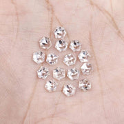5.0 MM Hexagon Cut Lab Grown Diamond Antique Unique Cut Diamond For Earrings