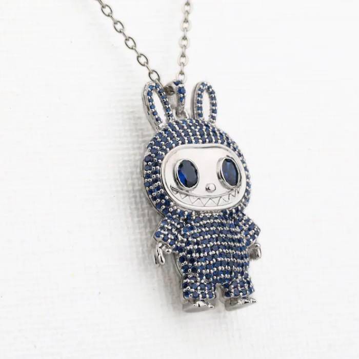 Labubu Pendant Blue Diamond