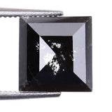 Natural Loose Salt And Pepper Black Princess Cut Diamond