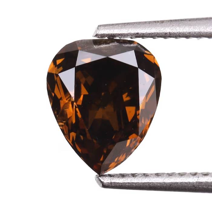 0.54 CT Natural Brown Pear Cut Loose Earth Mined Diamond For Engagement Ring & Wedding Ring
