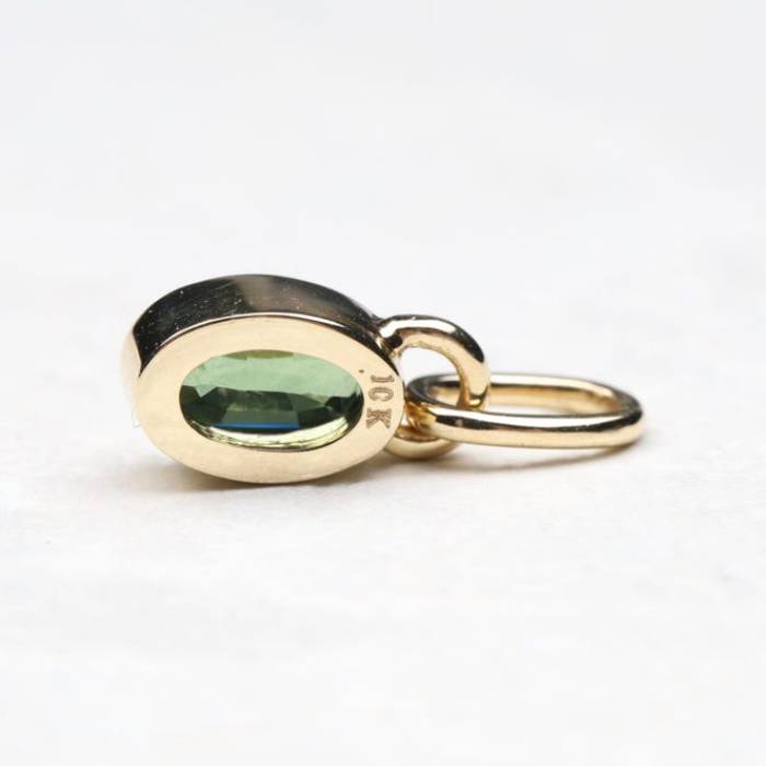 Minimalist Green Sapphire Pendant Necklace For Birthday Gift & Anniversary Gift