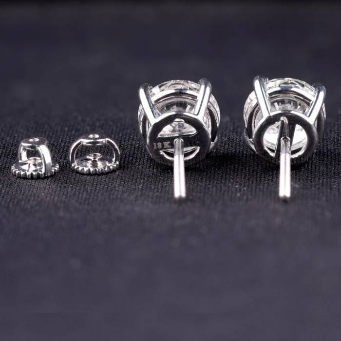 Round Diamond Earrings 6 CT Lab Grown Diamond Stud Earrings