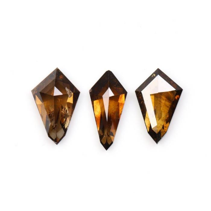Natural Brown Shield Cut Diamonds for Engagement & Wedding Rings