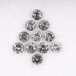 3.1 To 3.5 MM - Salt And Pepper Round Brilliant Cut Diamond - Minimal Carbon
