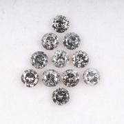 3.1 To 3.5 MM - Salt And Pepper Round Brilliant Cut Diamond - Minimal Carbon