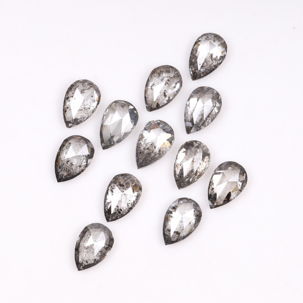6.0 X 4.0 Salt and Pepper Pear Cut Diamond – Loose Natural Diamond