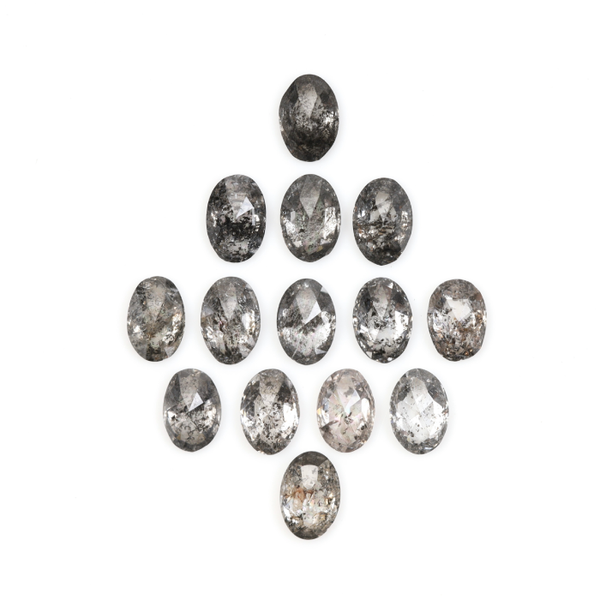 3.0 X 2.0 Salt and Pepper Oval Cut Diamonds