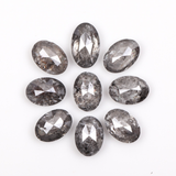1.11 CT, 4.0 x 2.5 mm Salt and Pepper Oval Cut Diamonds