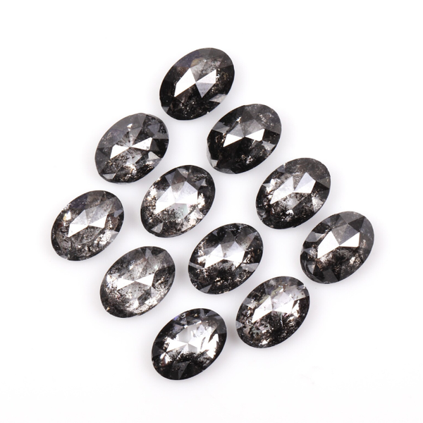5.0 x 3.5 MM Salt and Pepper Oval Cut Diamond – Loose Natural Stone