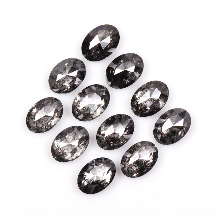 5.0 x 3.5 MM Salt and Pepper Oval Cut Diamond – Loose Natural Stone