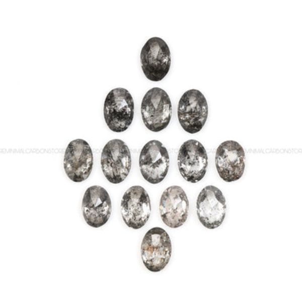 3.0 x 2.0 MM Salt and Pepper Oval Cut Diamond – Loose Natural