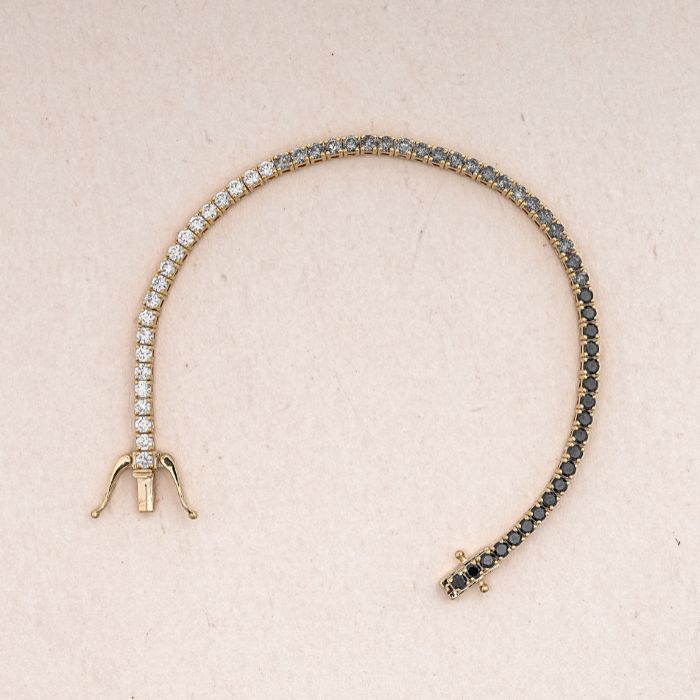 Ombre Diamond Minimalist Gold Tennis Bracelet