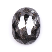 Oval Cut Salt and Pepper Loose Natural Diamond
