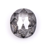 Oval Cut Salt and Pepper Natural Diamond