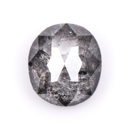 Oval Cut Salt and Pepper Natural Diamond