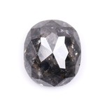 Oval Cut Salt and Pepper Natural Full Cut Diamond