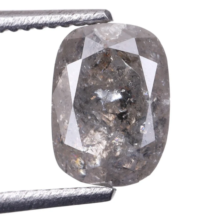 Oval Cut Salt and Pepper Natural Loose Diamond