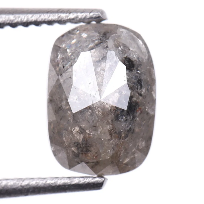 Oval Cut Salt and Pepper Natural Loose Diamond