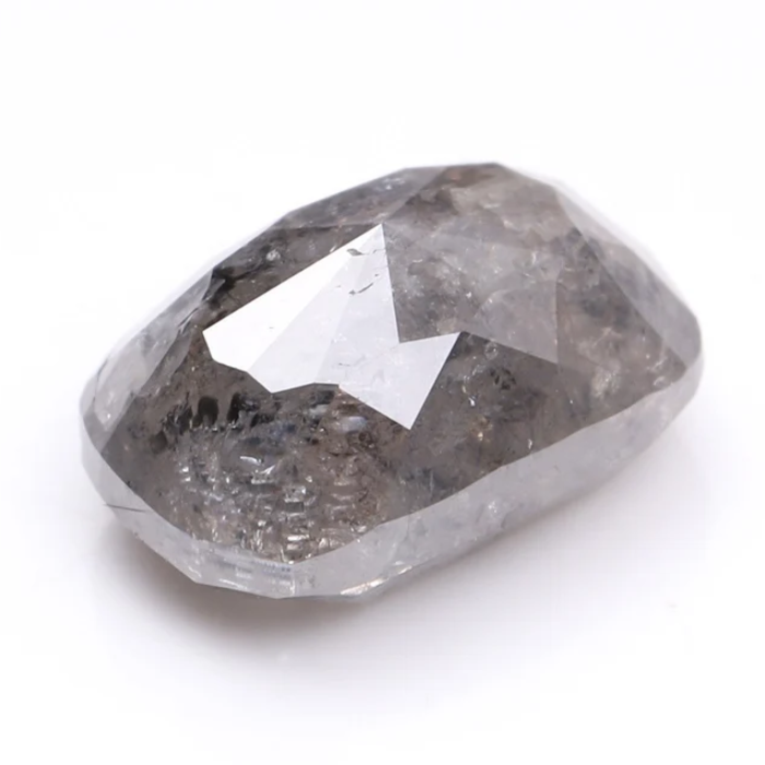 Oval Cut Salt and Pepper Natural Loose Diamond