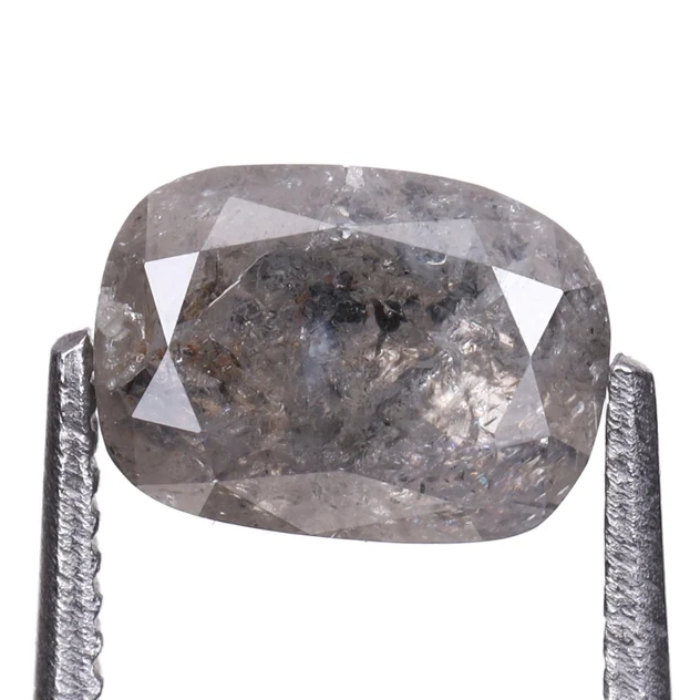 Oval Cut Salt and Pepper Natural Loose Diamond