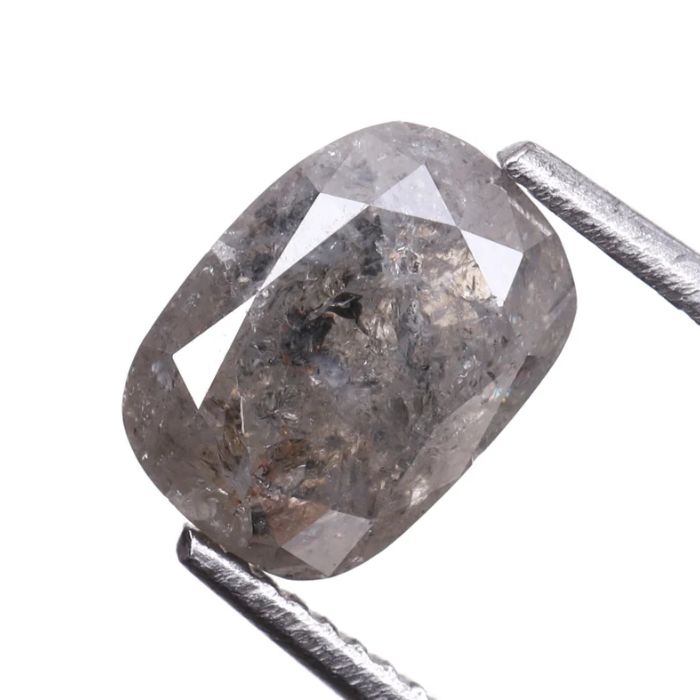 Oval Cut Salt and Pepper Natural Loose Diamond